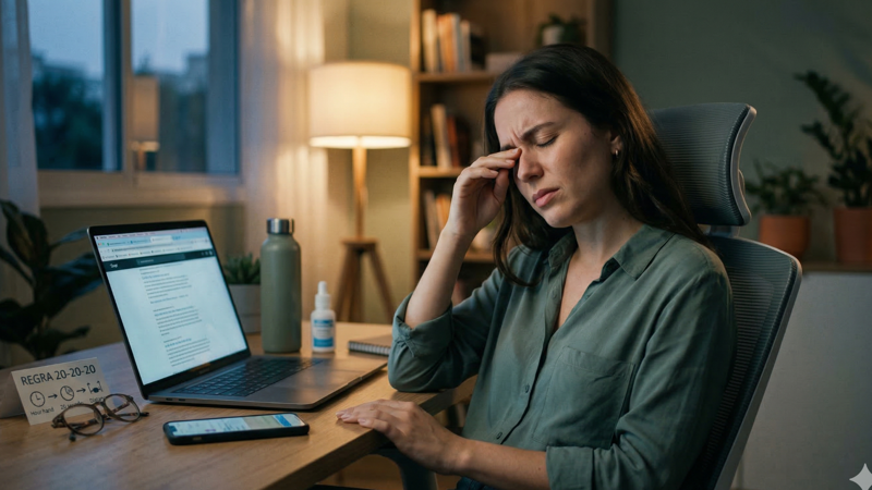 Olhos Cansados de Tela: O Que Realmente Funciona Para Aliviar