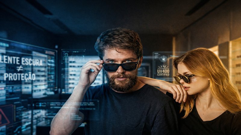 Como Escolher Óculos com Proteção UV e Luz Azul de Verdade (Sem Cair em Marketing Enganoso)
